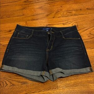 Apt. 9 Dark Indigo Rolled Hem Denim Shorts